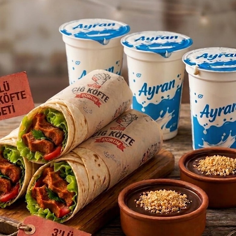 3'lü Avantajlı Menü dürüm + tatlı + ayran