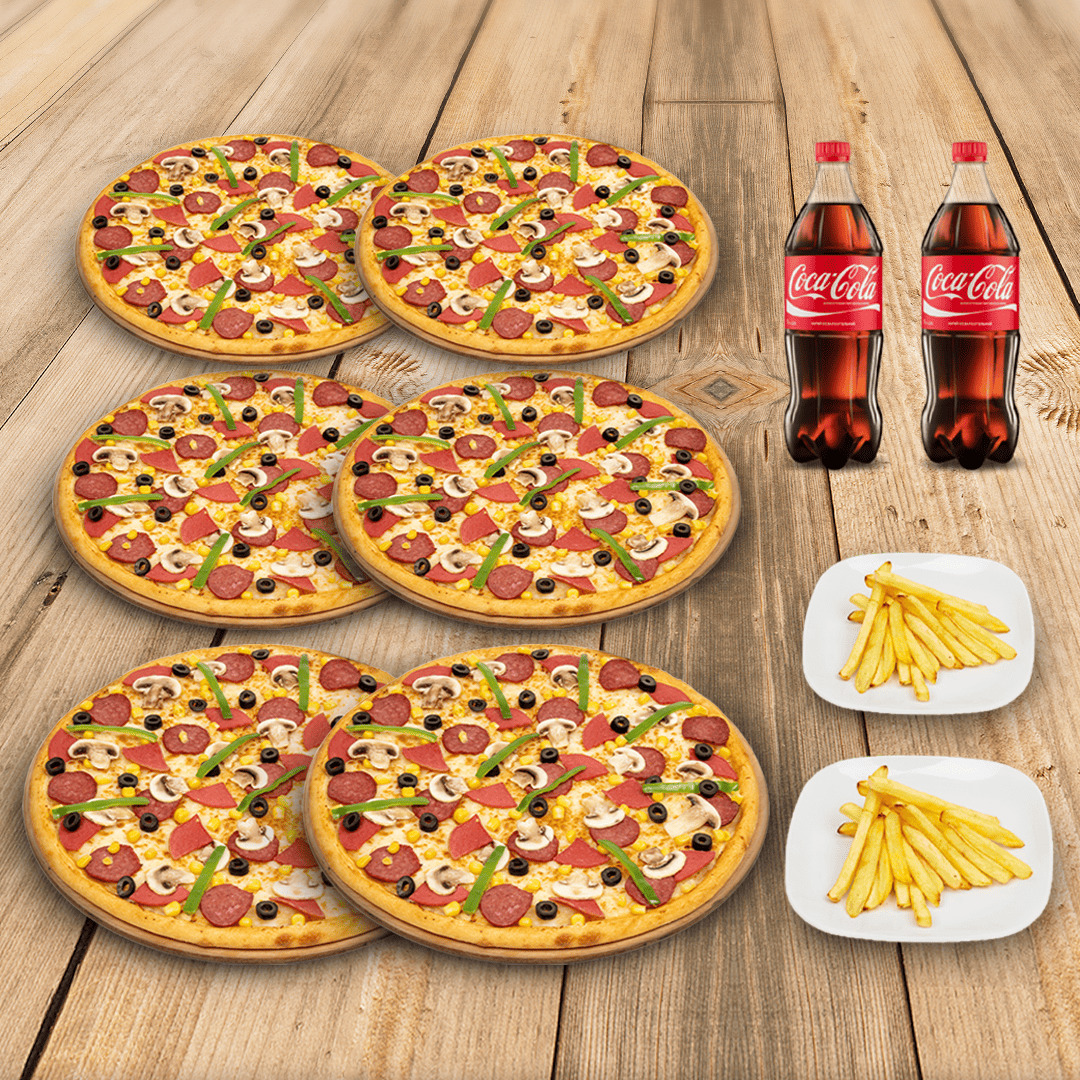 6'lı Karışık Pizza (Orta) Menü