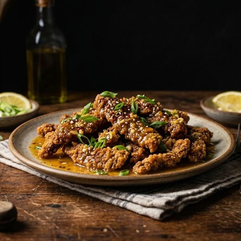 Limon Soslu Çıtır Dana Eti