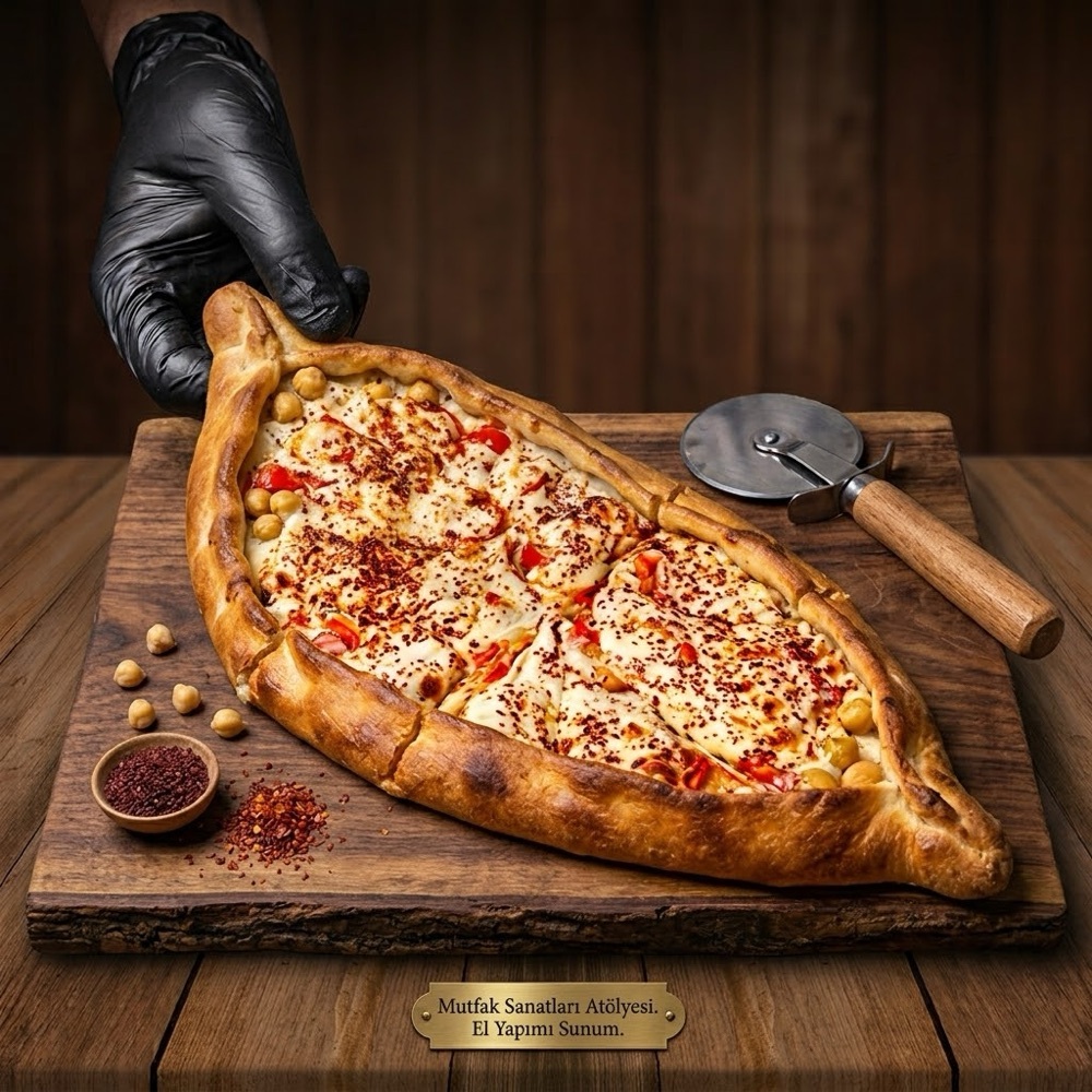 Nohutlu & Kaşarlı Pide Vegan