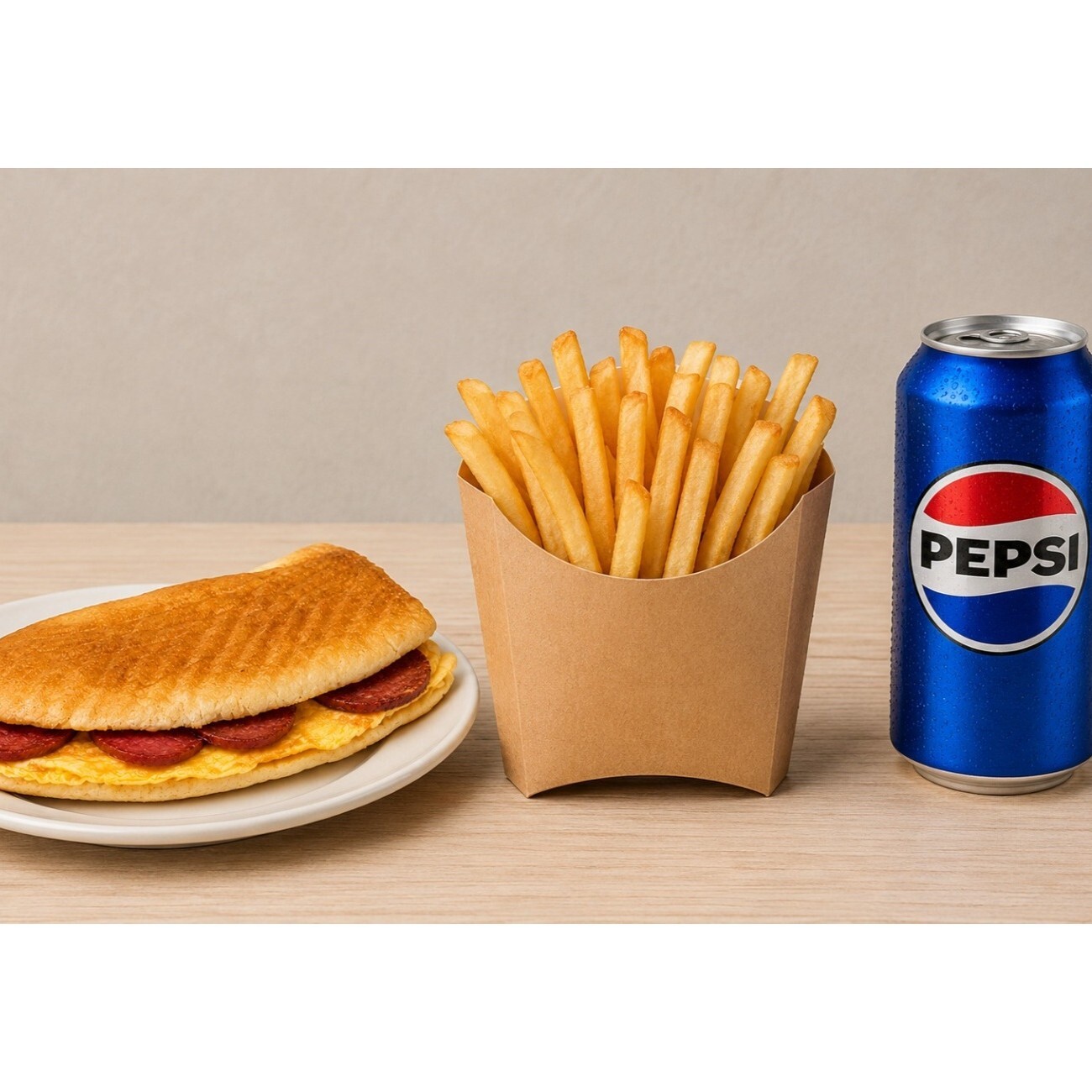 Yarım Ekmek Yumurtalı Sucuklu Pepsi Menü