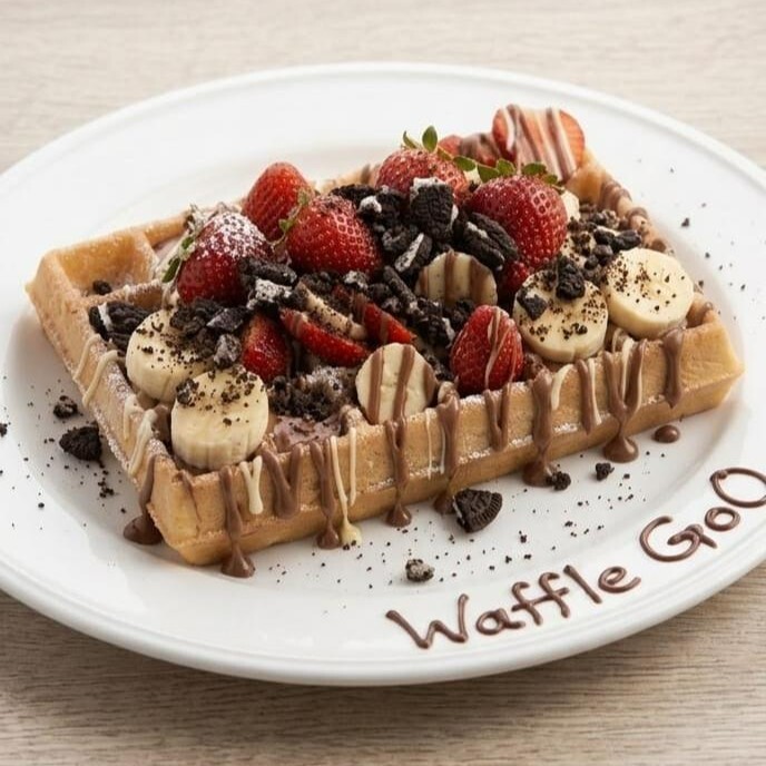 Oreo Parçacıklı Kare Waffle 🔥