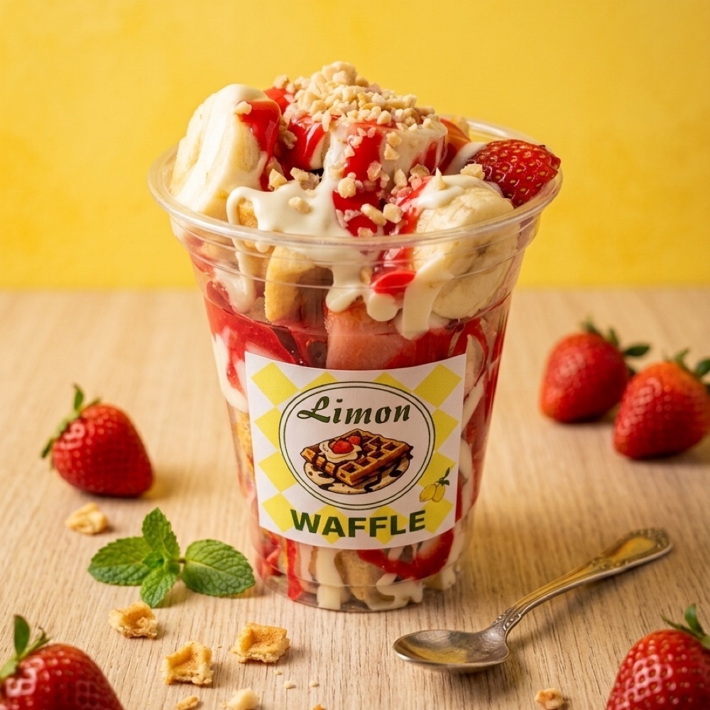 Pembe Bulut Bardak Waffle