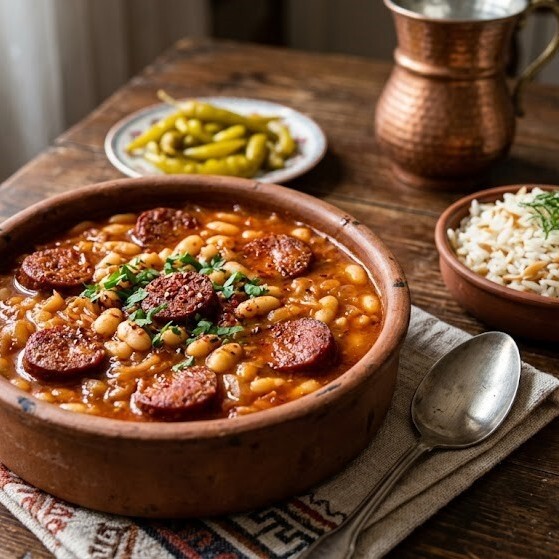 Sucuklu Kuru Fasulye & Pilav