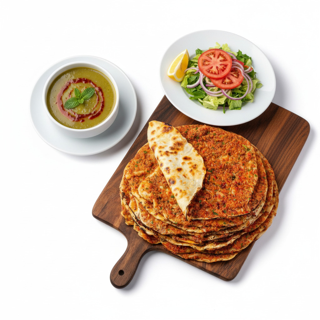 2'Li Lahmcun + (Az Mercimek Çorbası)