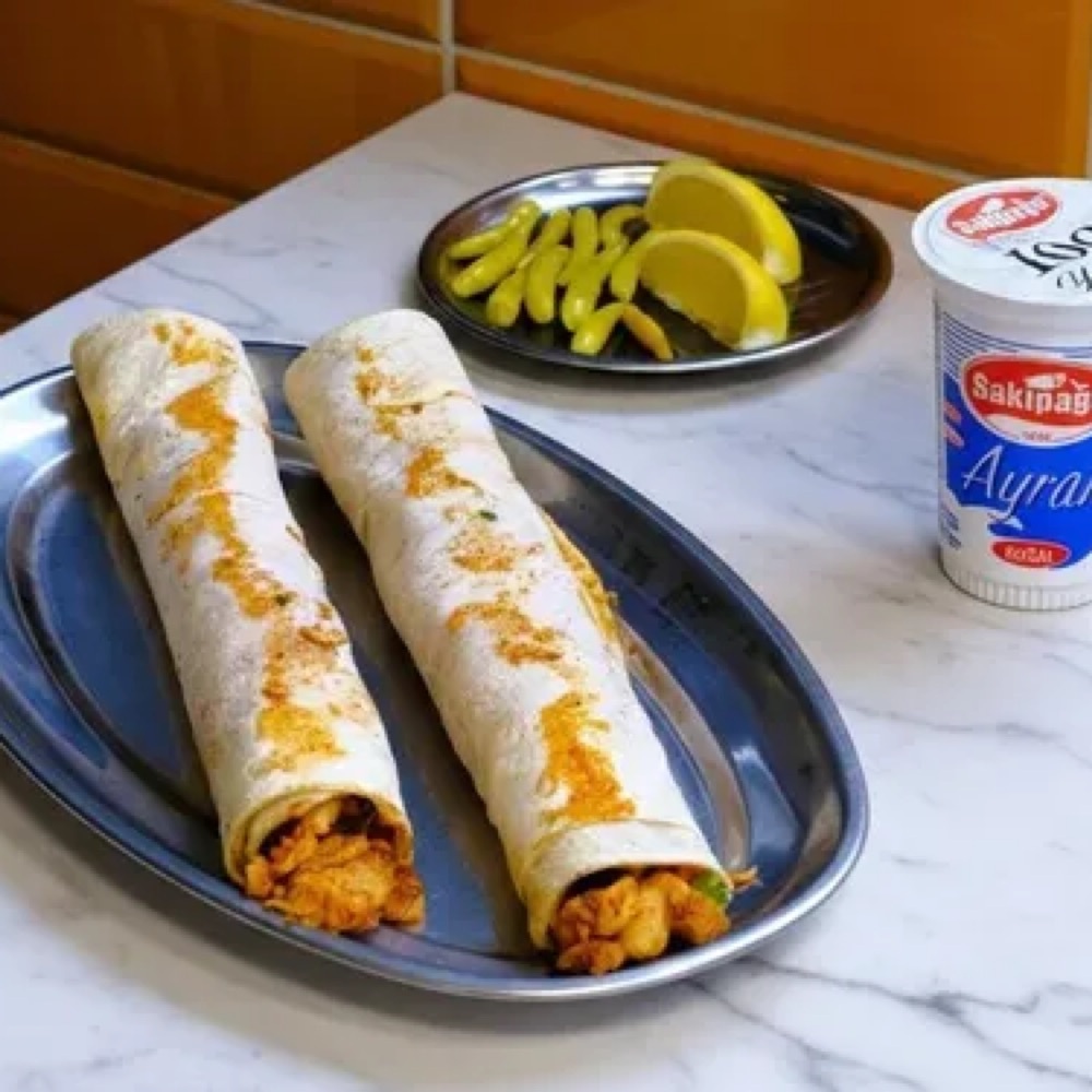 2Li Tavuk Tantuni Dürüm (2 Adet) Ayran (170 cl)