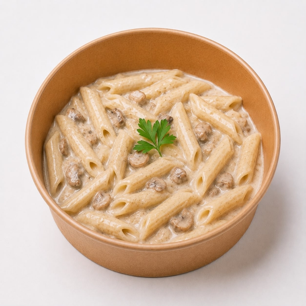 Kremalı Mantarlı Penne Makarna