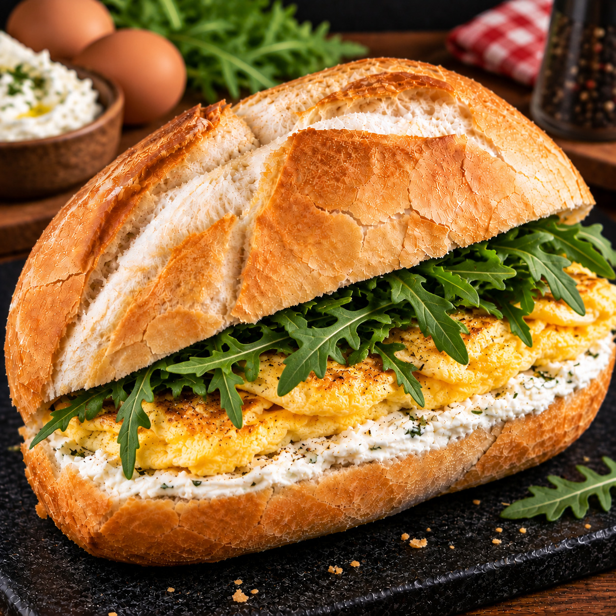 Labne Yumurtalı Sandviç