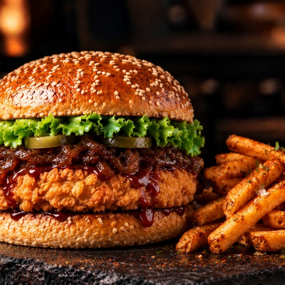 Barbekü Soslu Tavuk Burger