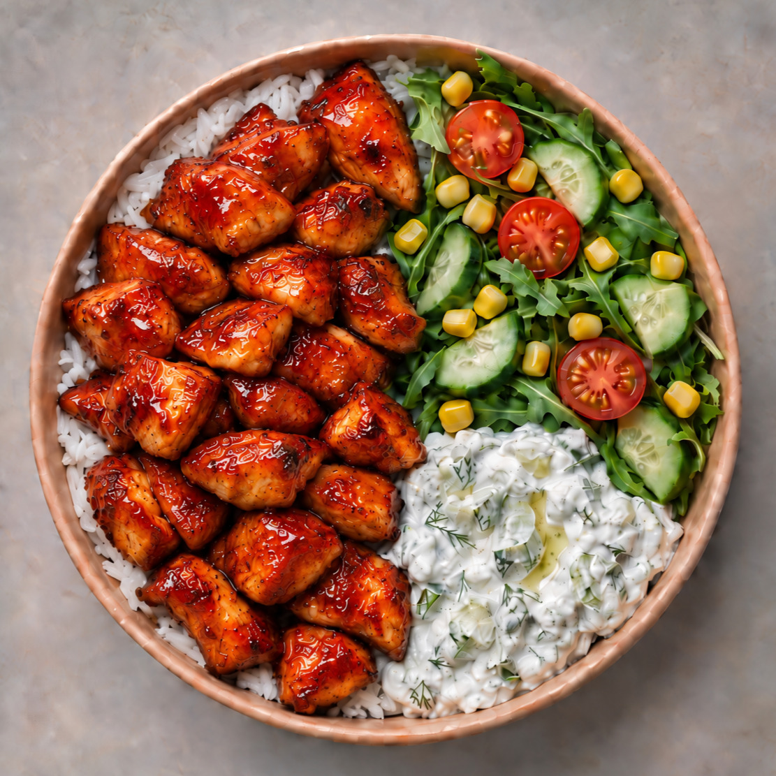 Bol Proteinli Acılı Domates Soslu Tavuklu Basmatico Bowl