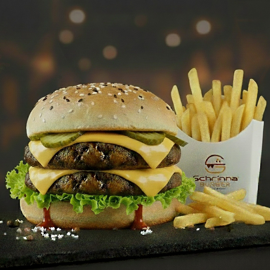 Double Burger & Patates Kızartması Menü