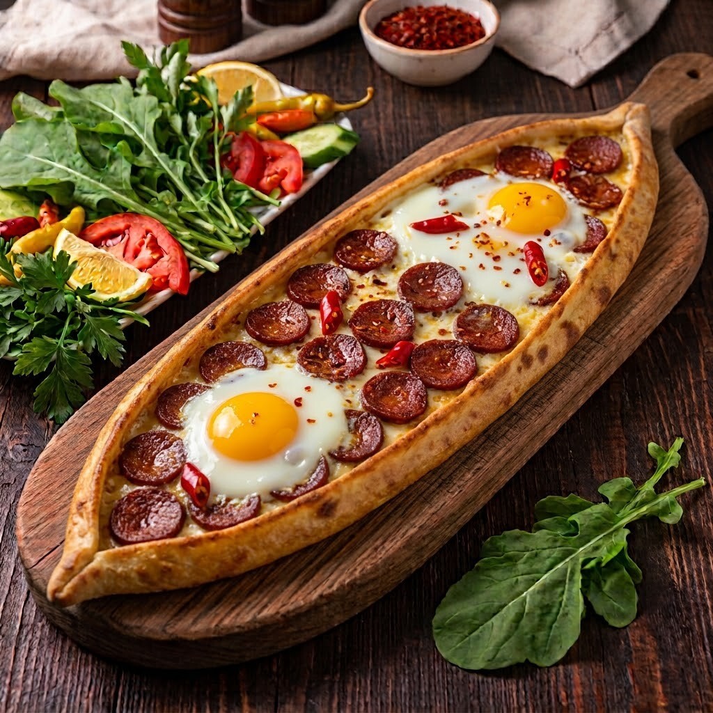 Sucuklu Yumurtalı Pide
