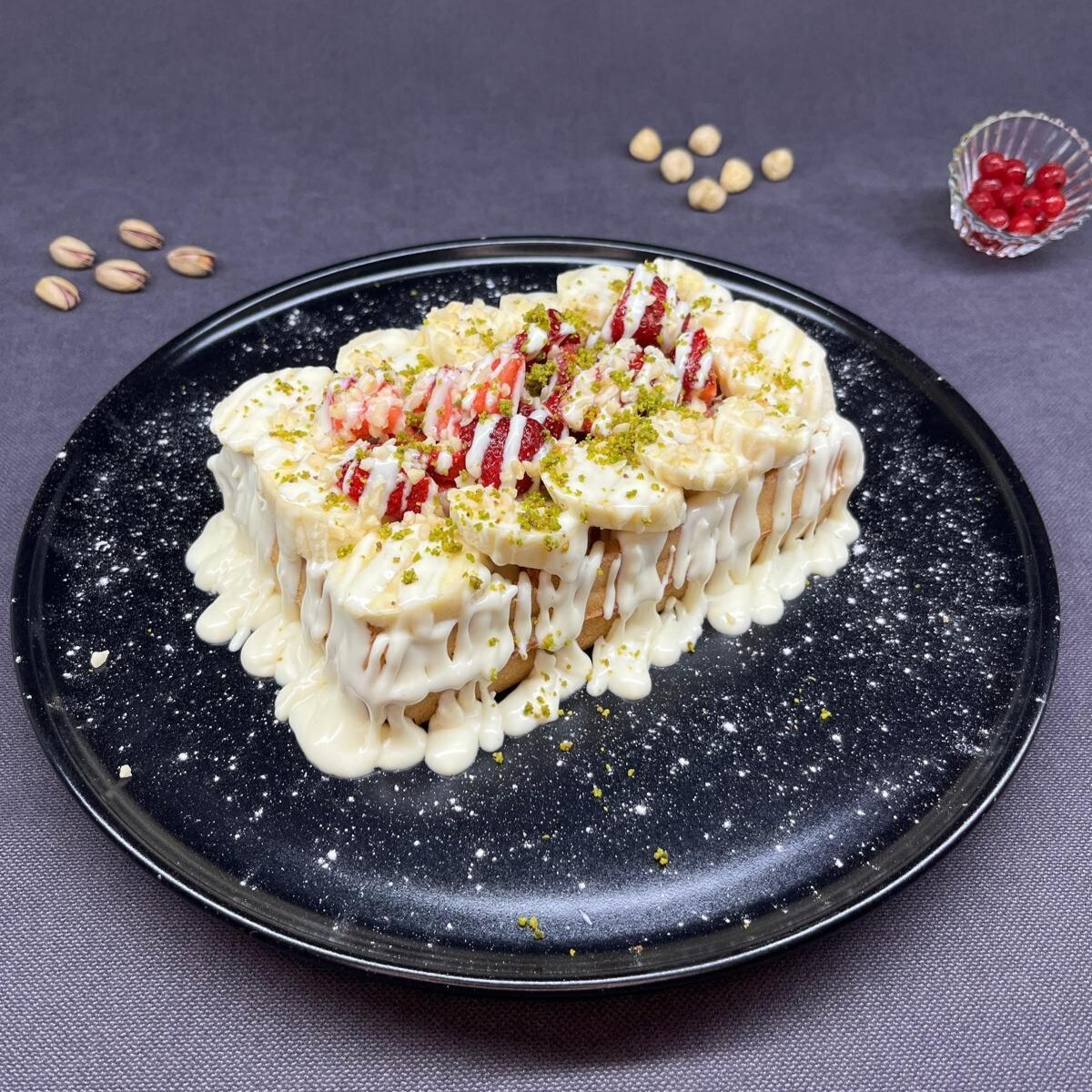 Beyaz Çikolatalı Waffle (Büyük Porsiyon)