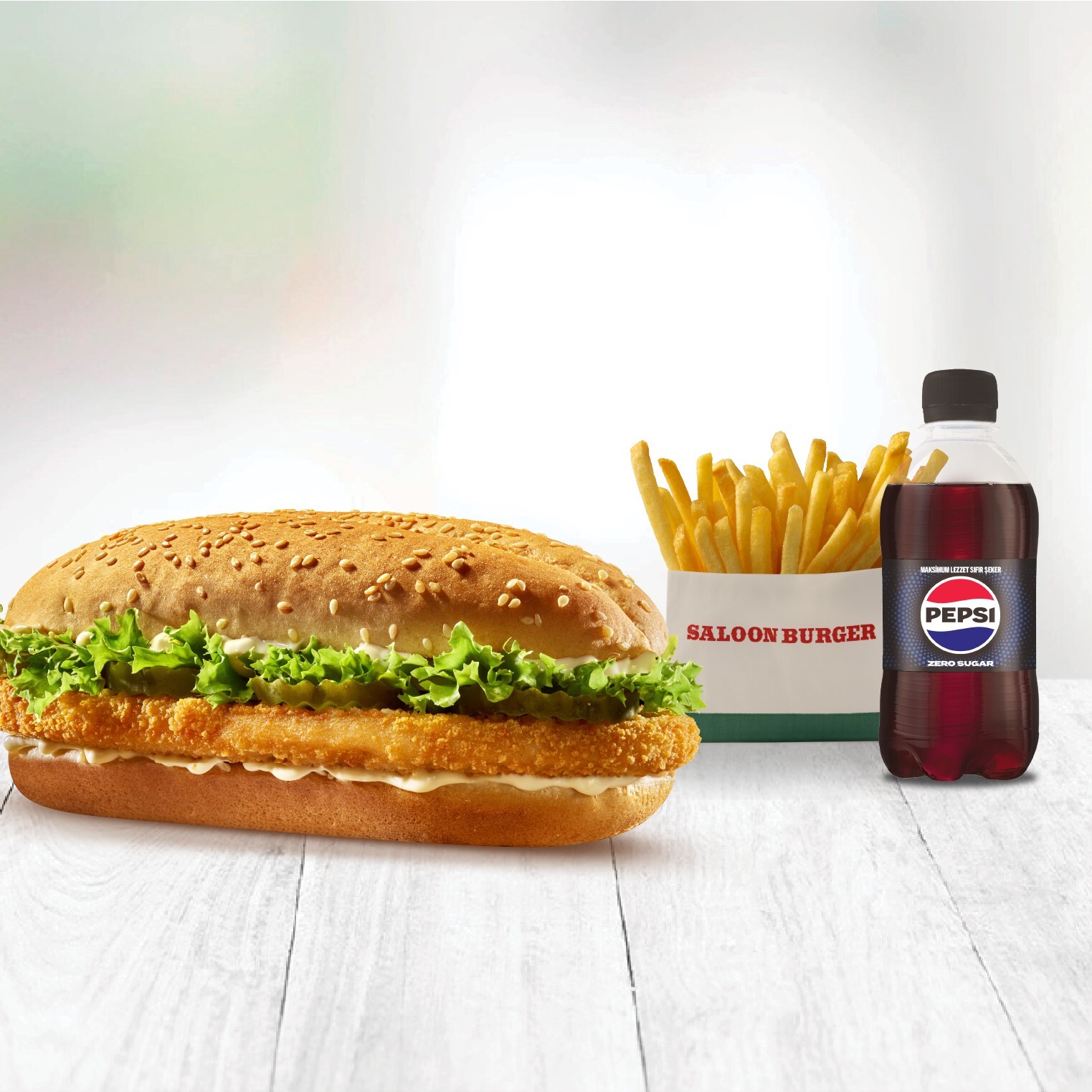 Tavuk Şinitzel Burger Menü