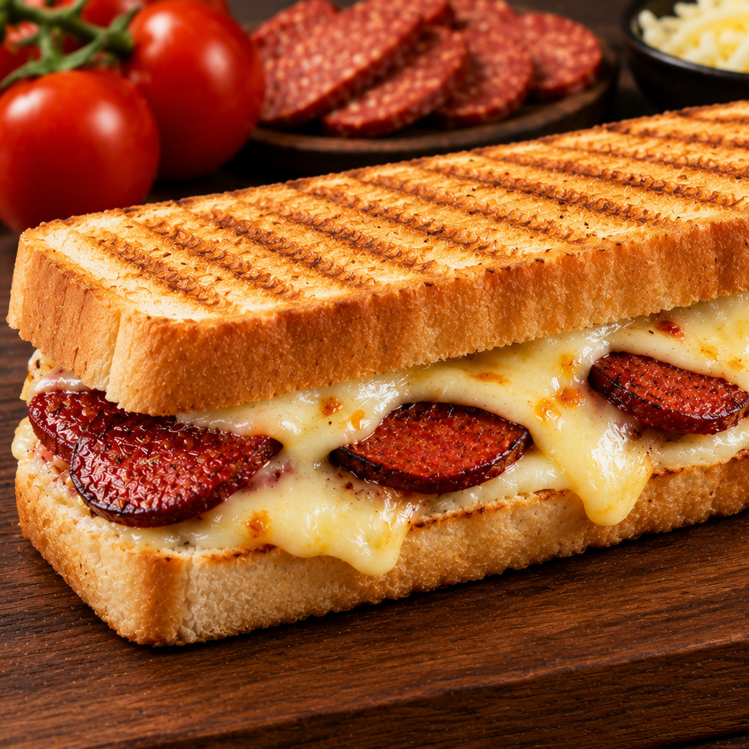 Sucuklu Kaşarlı Tost