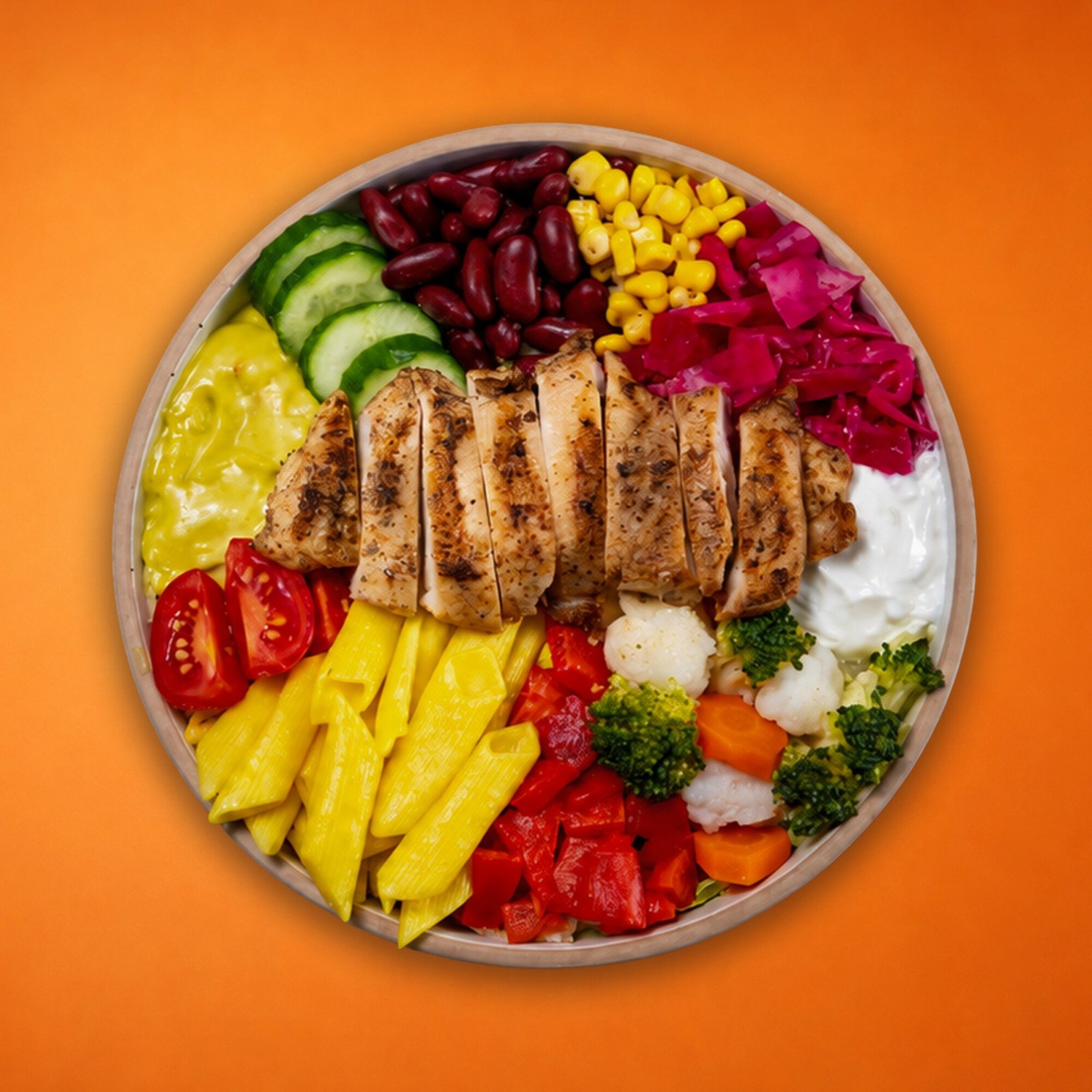 Pirzola Tavuklu Makarnalı Bowl Kase