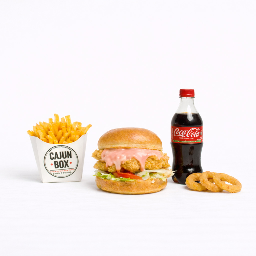 Klasik Cajun Burger Menü