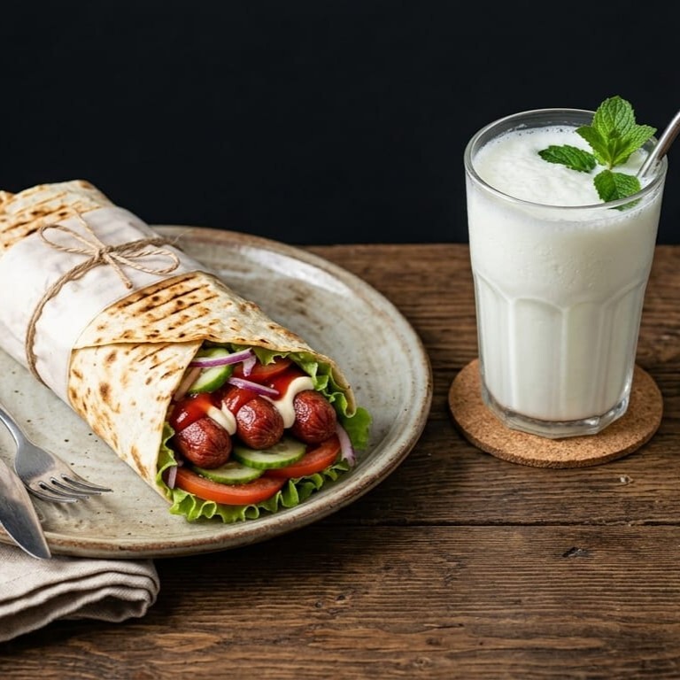 Sosis Sandviç Dürüm Küçük Ayran