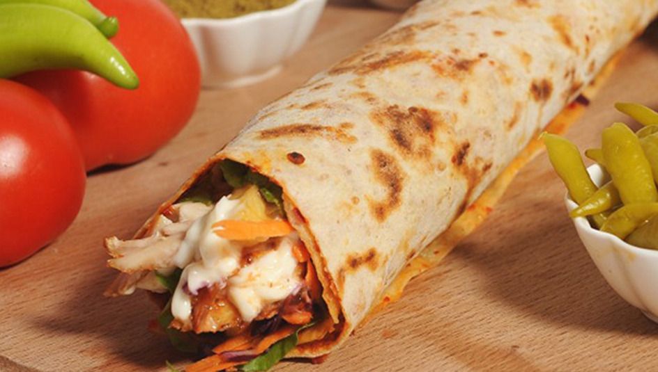 (100gr) Kaşarlı Tavuk Döner Dürüm