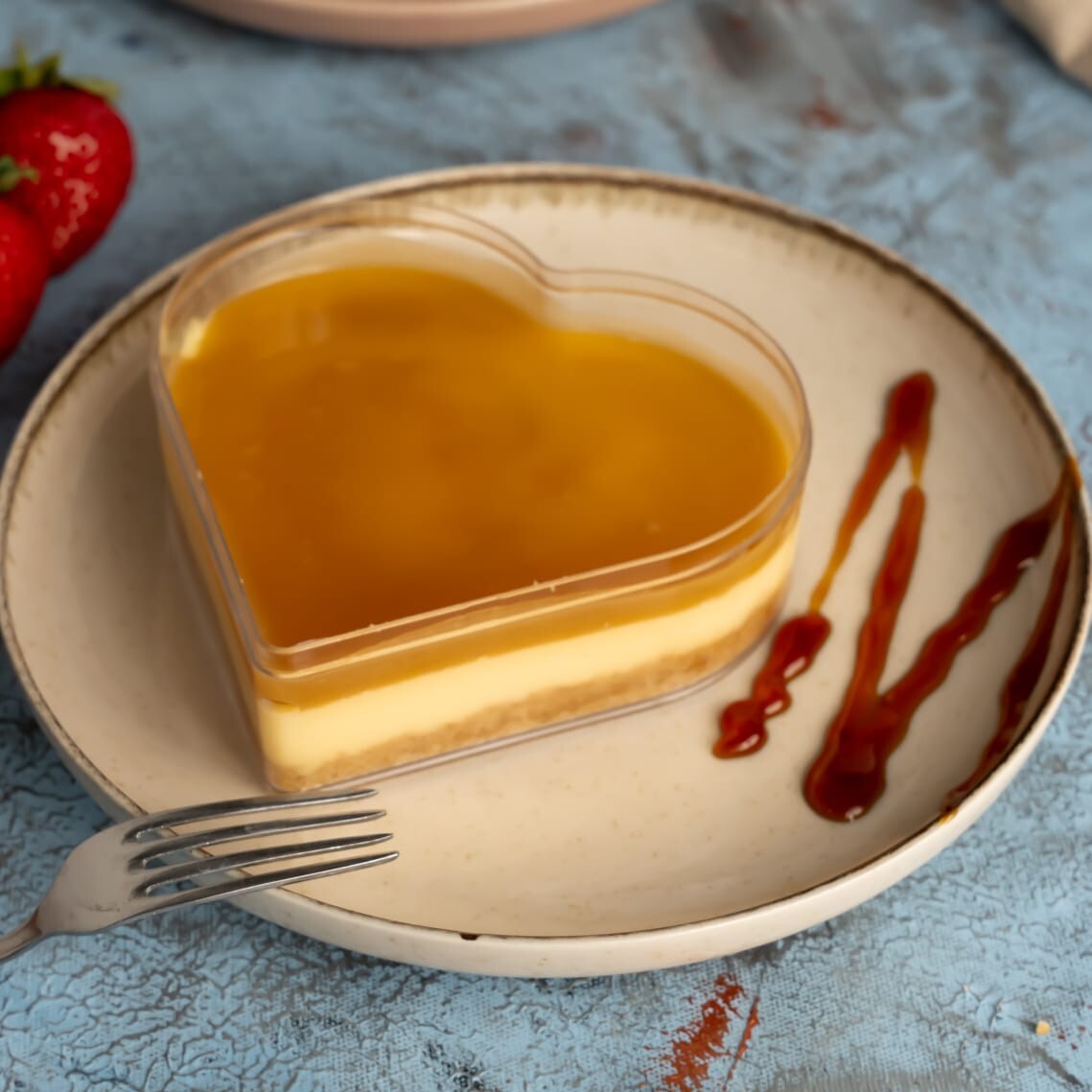 Karamelli Kalp Cheesecake