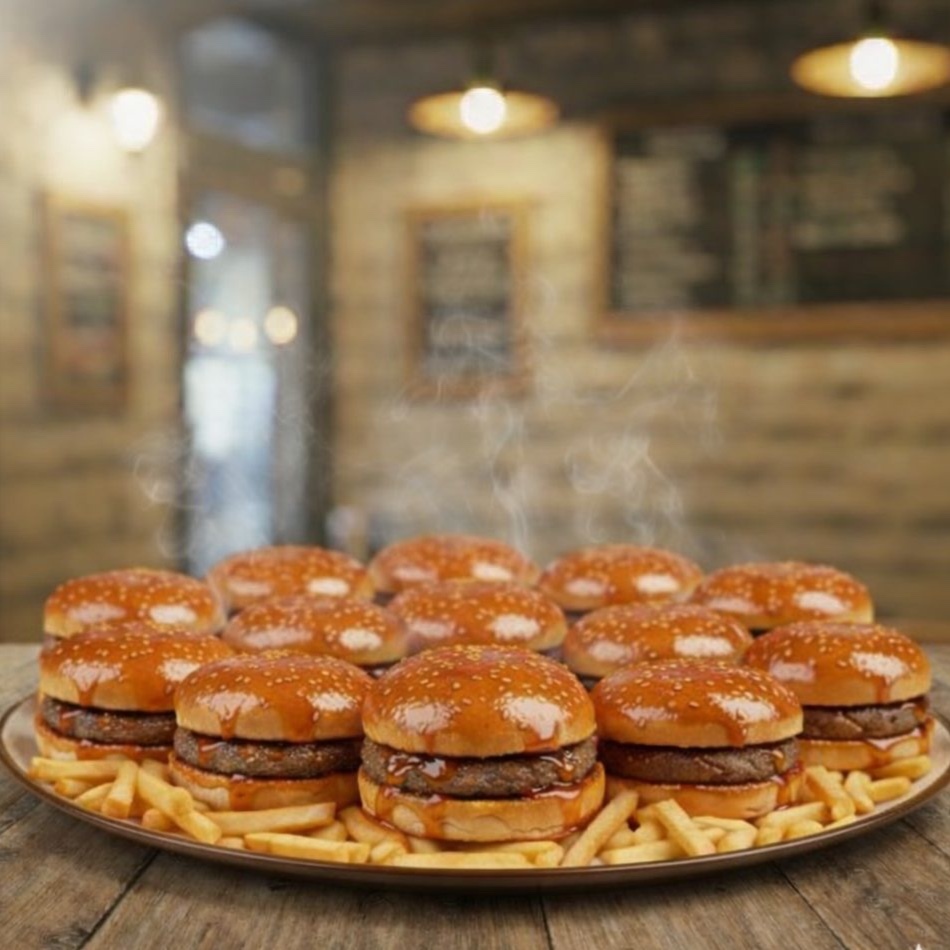 10'lu Islak Hamburger Menü