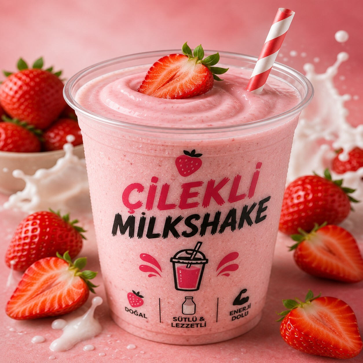 Çilekli Milkshake