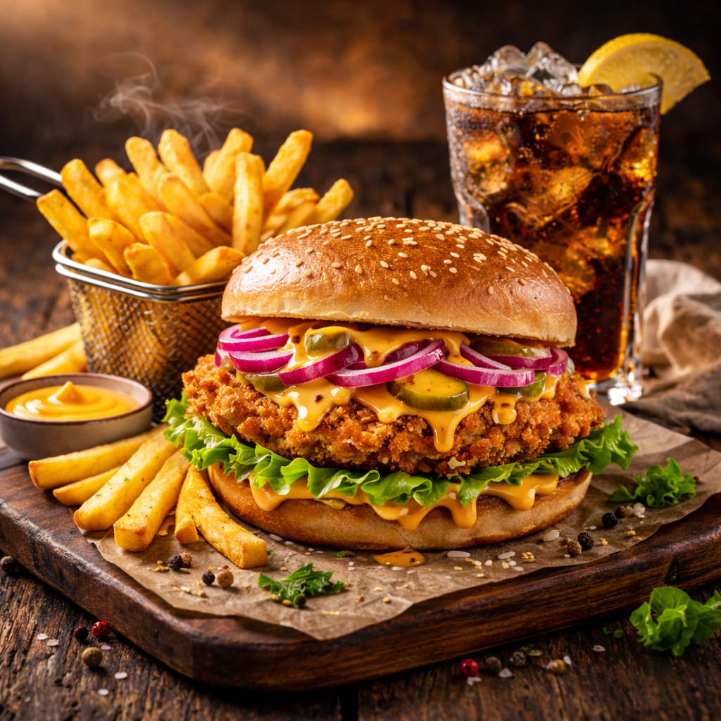 Ballı Hardal Tavuk Burger Menü