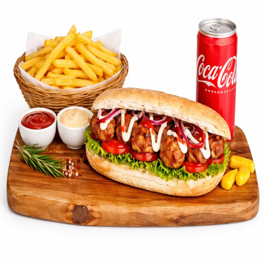 Anne Köfte Yarım Ekmek Menü