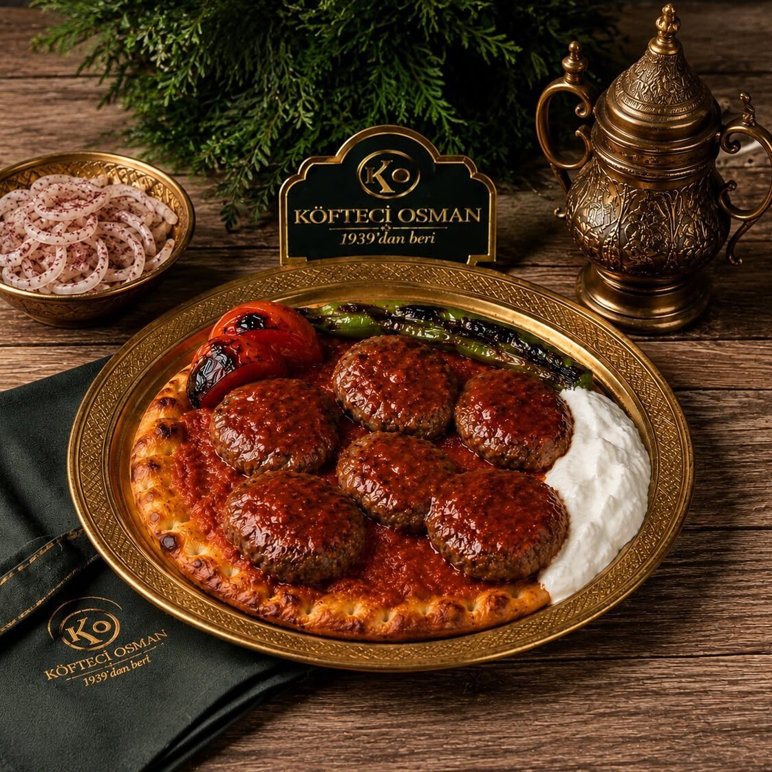 Bursa'nın Meşhur Soslu Yoğurtlu Pideli Köfte (180 GR)