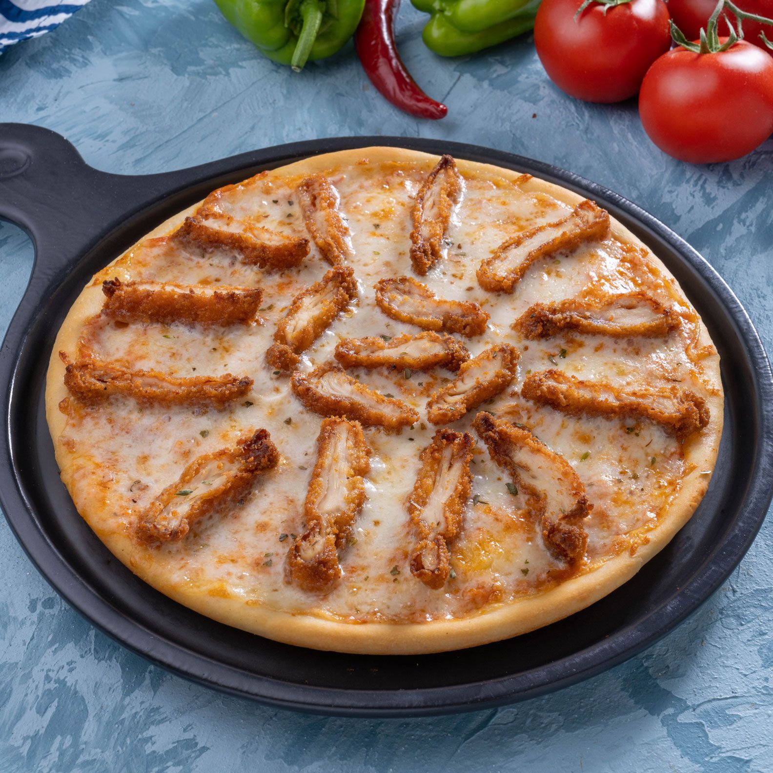 Tavuklu Kranşi Pizza (Büyük Boy)