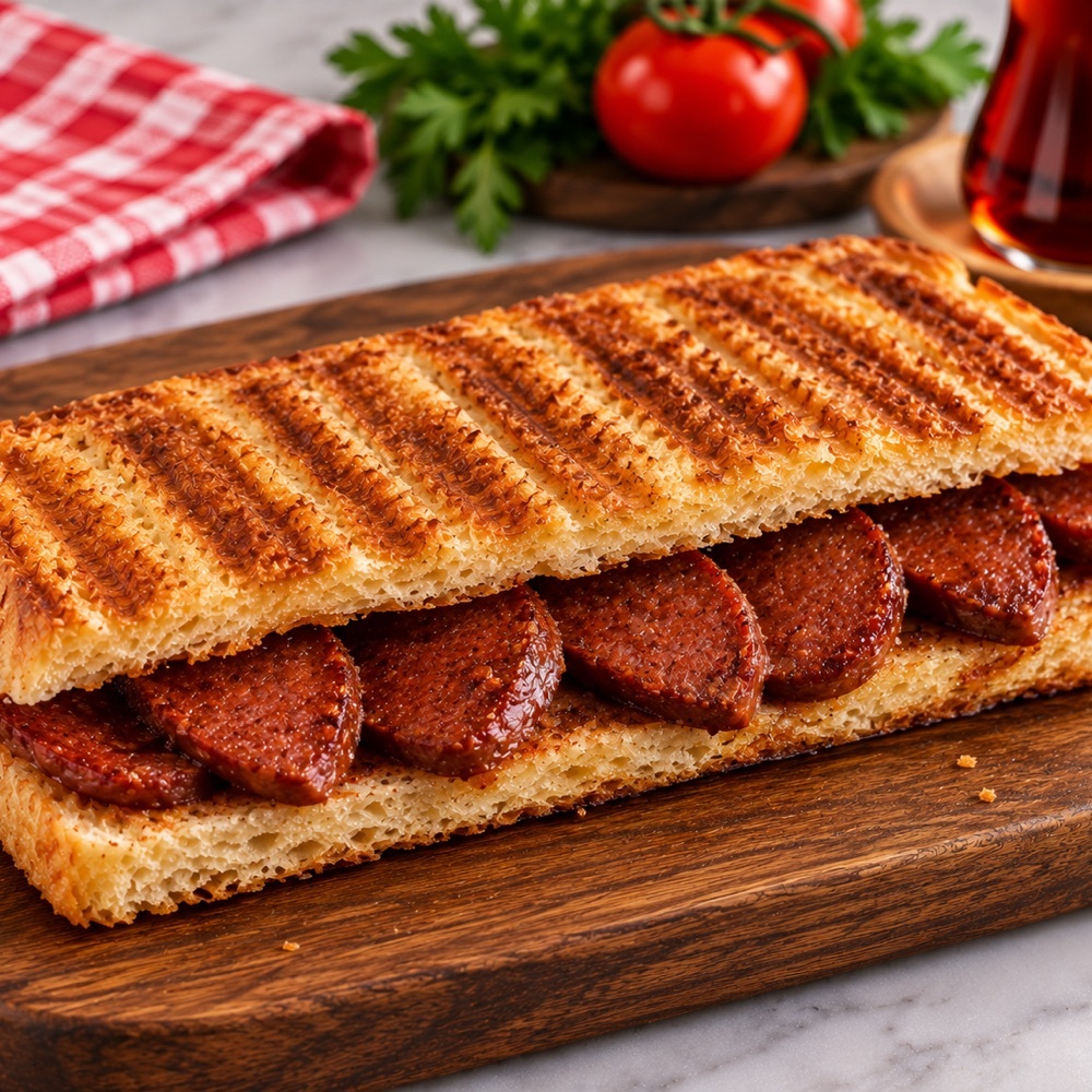 Sade Kasap Sucuklu Tost