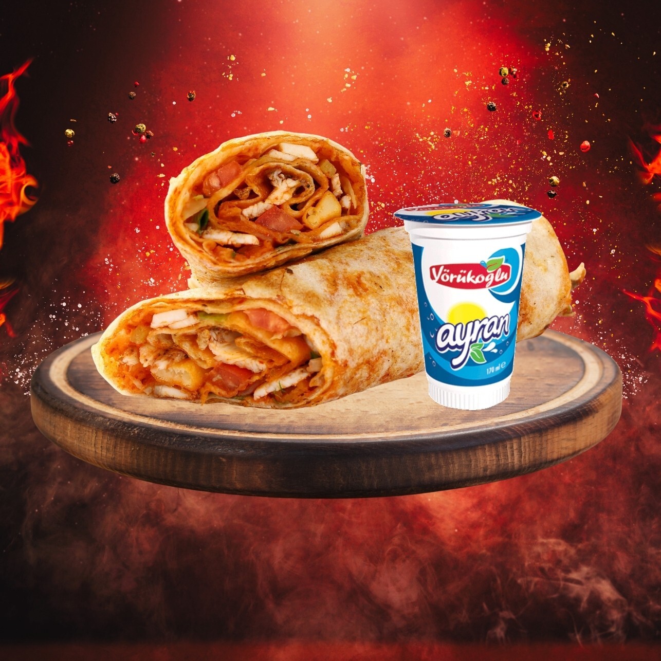Kebabi Tavuk Döner Dürüm Menü