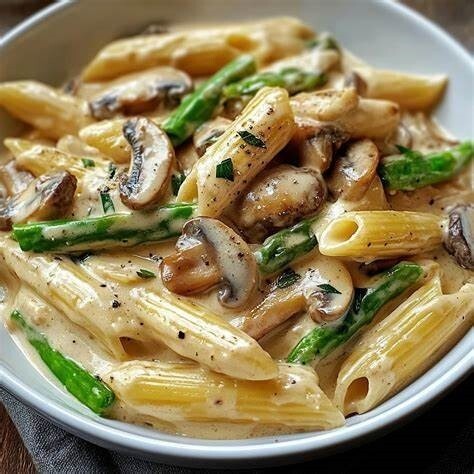 Kremalı Mantarlı Penne
