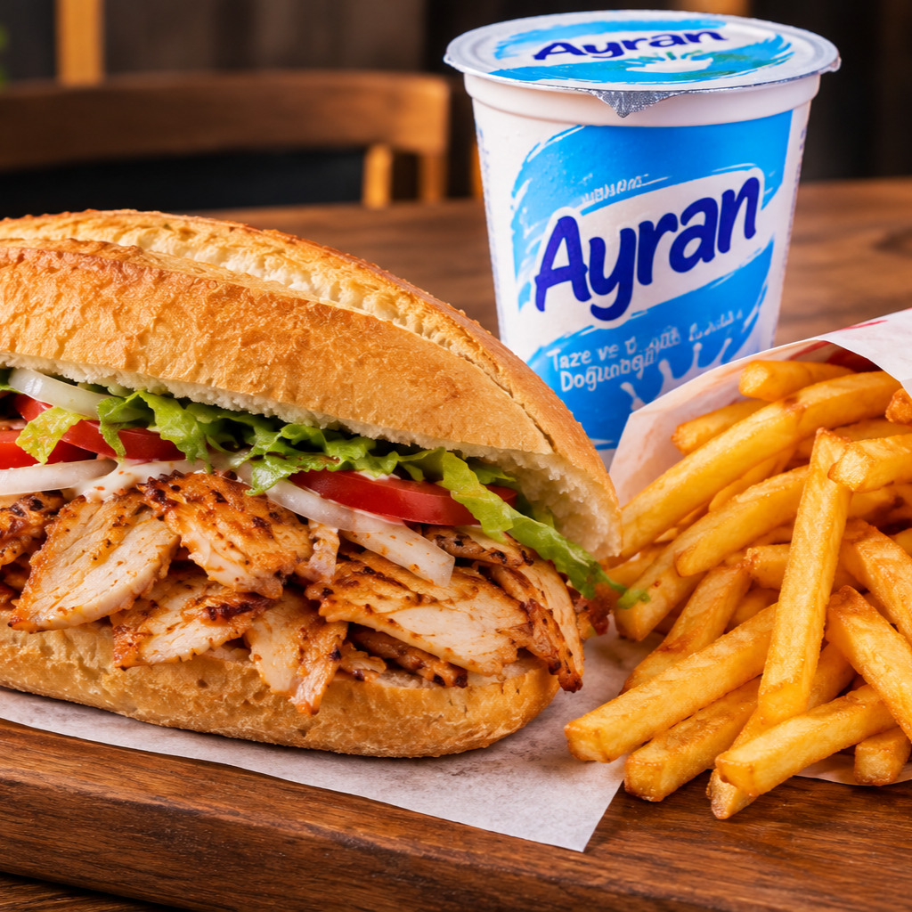 Ekmek Arası Tavuk Döner Menü