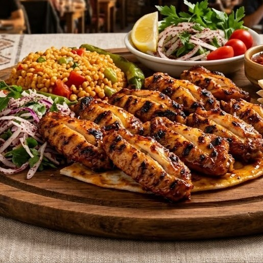 Acılı tavuk Kanat+çorba+pilav+salata