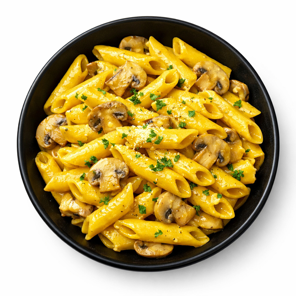 Mantarlı Köri Soslu Penne