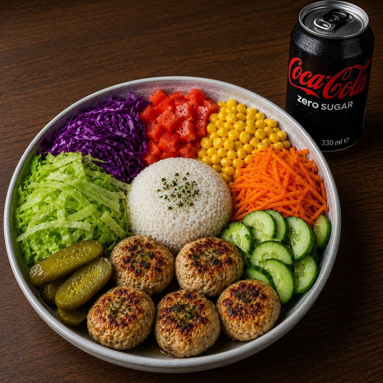Tavuk Köfte Bowl + Coca Cola