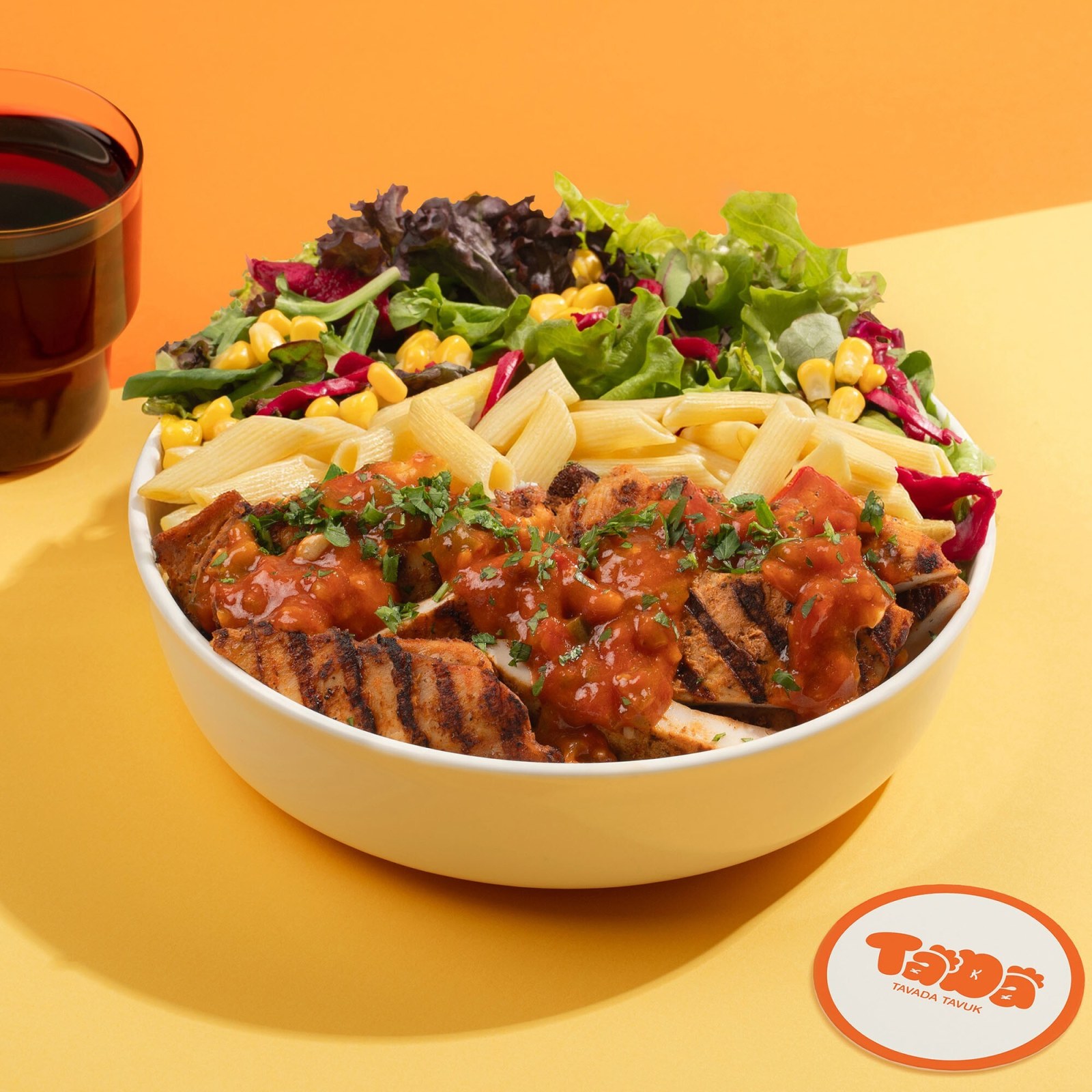 Salsa Soslu Izgara Tavuk Makarna