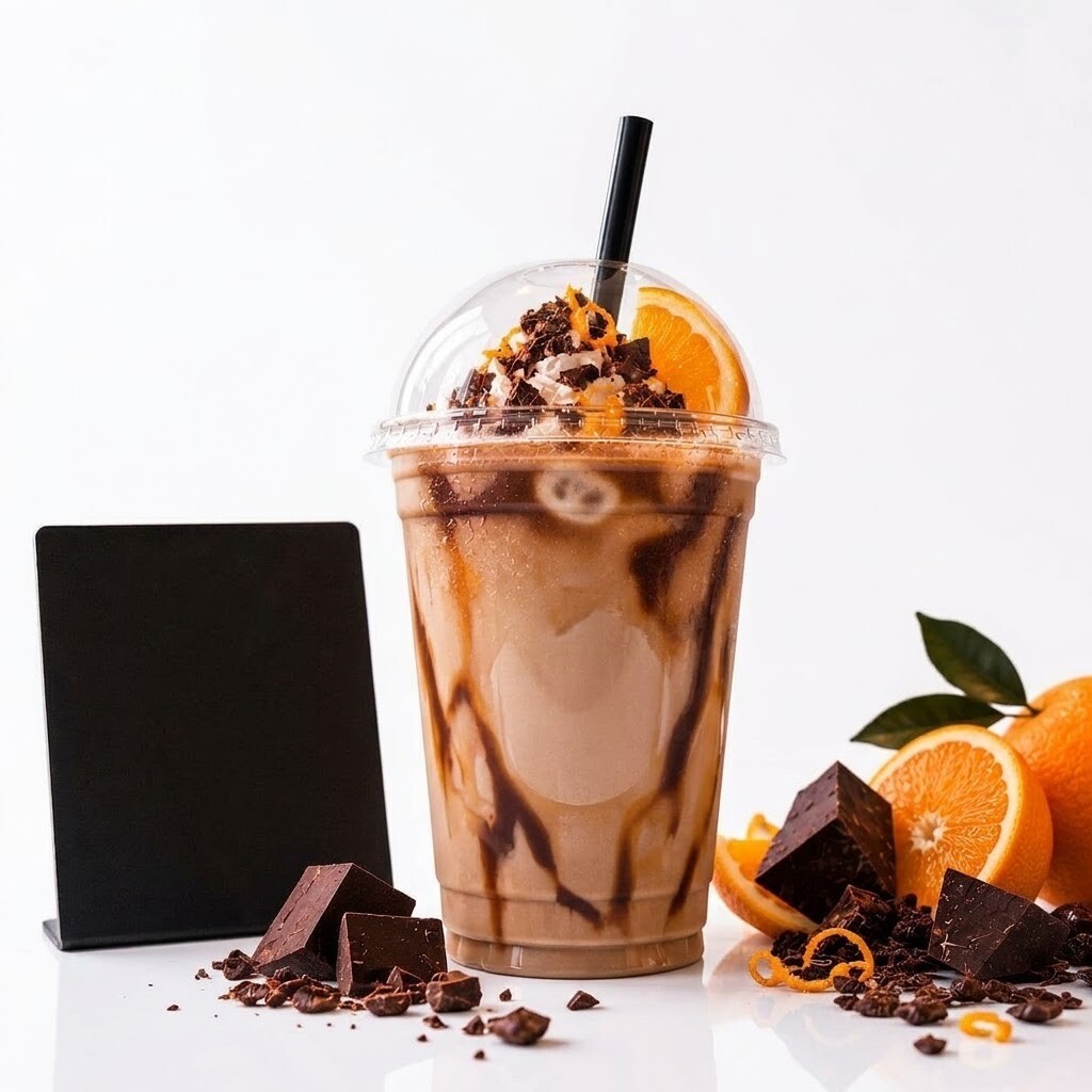 Iced orange chocolate shake