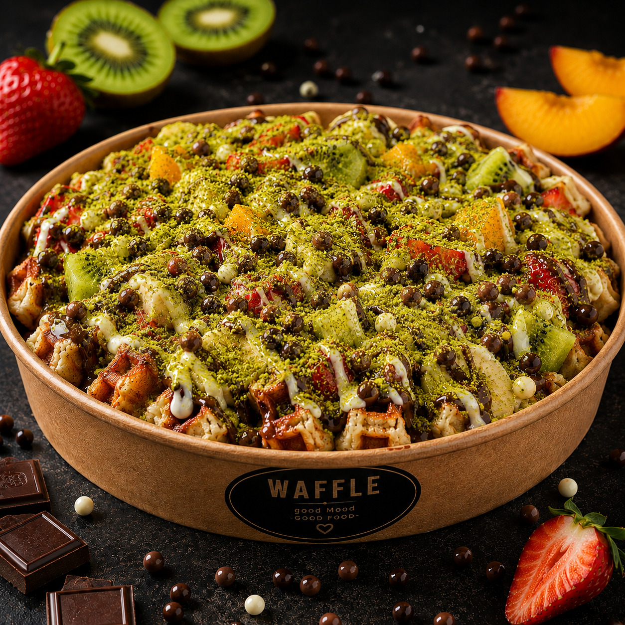Antep Fıstıklı Waffle Kova