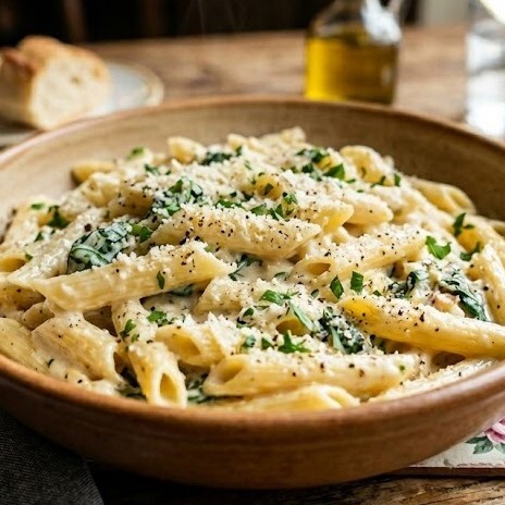 Kremalı Mantarlı Penne