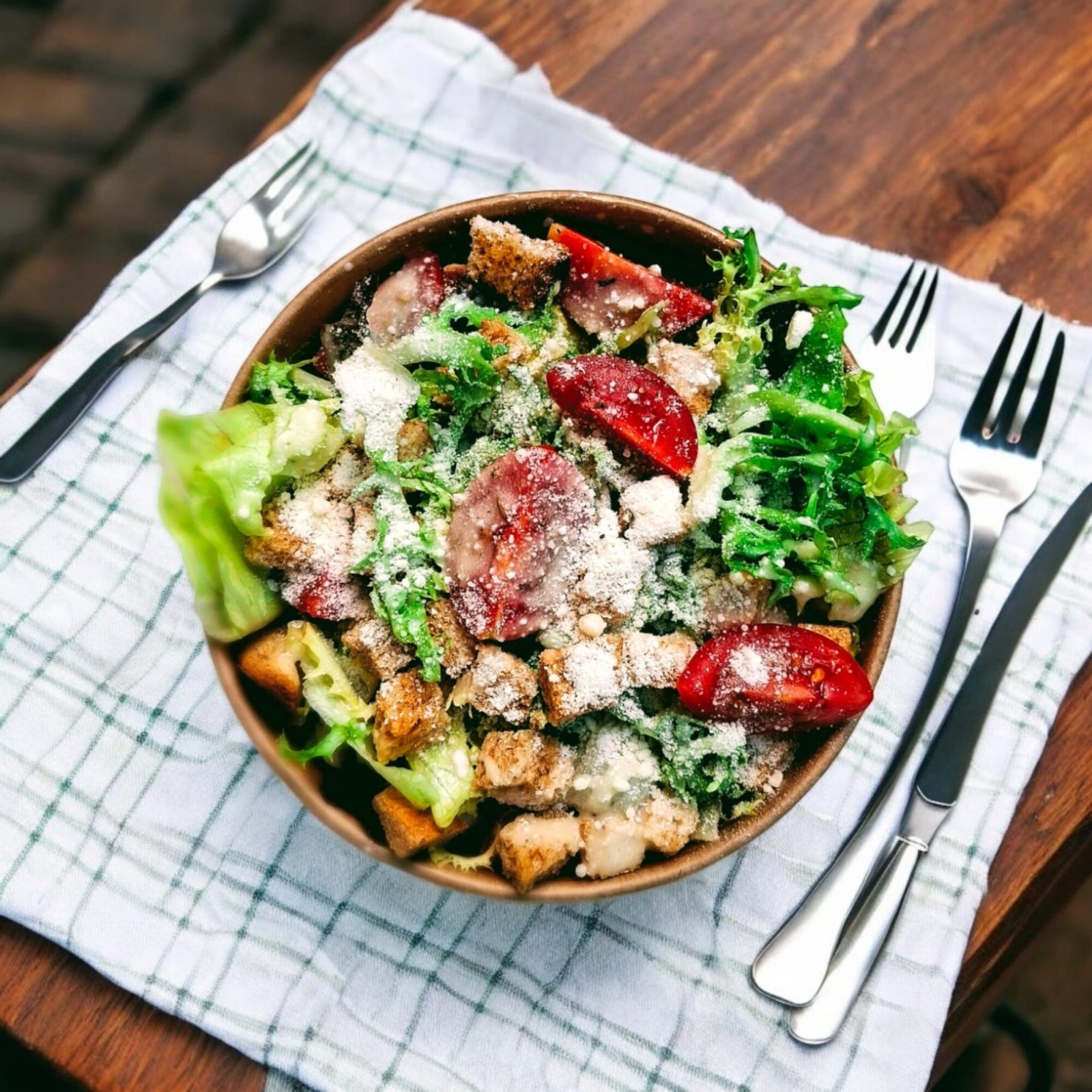 Sade Sezar Salata Büyük Boy (Caesar Salad 1100 cc )