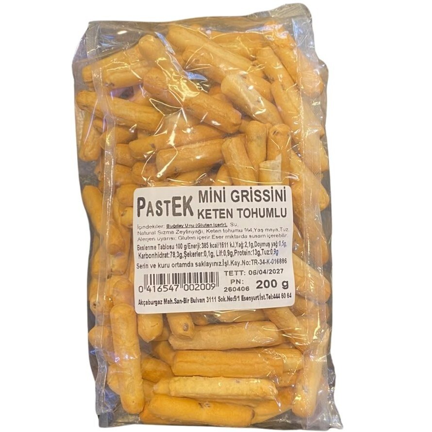 Mini Grissini Keten Tohum 200 gr