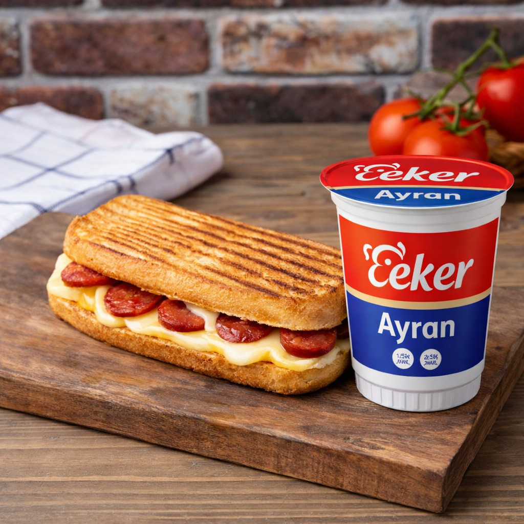 Sucuklu Kaşarlı Ayvalık + Eker Ayran (27 Cl)