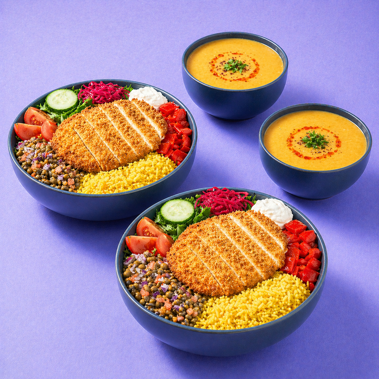 2'li Chicken Katsu Bowl - Çorbalı Menü