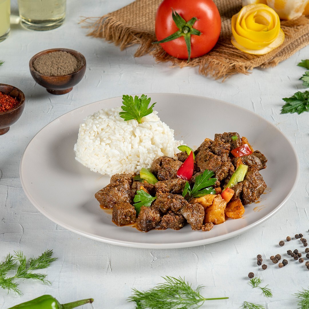 Patatesli Dana Arnavut Ciğeri & Pirinç Pilavı 450 GR.