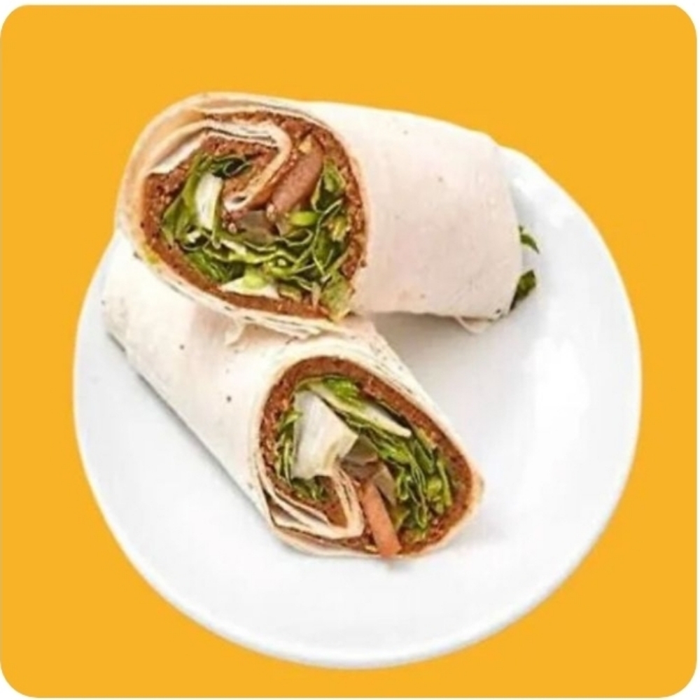 1 Çiğköfte Mega Dürüm + 1 Küçük ayran