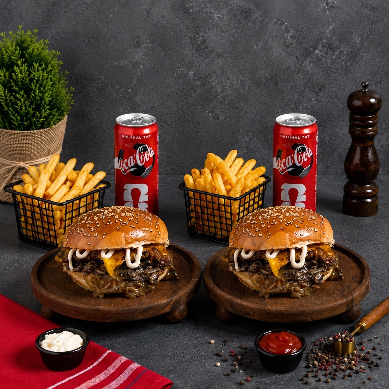 2 Kişilik Trüf Mantarlı Burger Premium (menü)