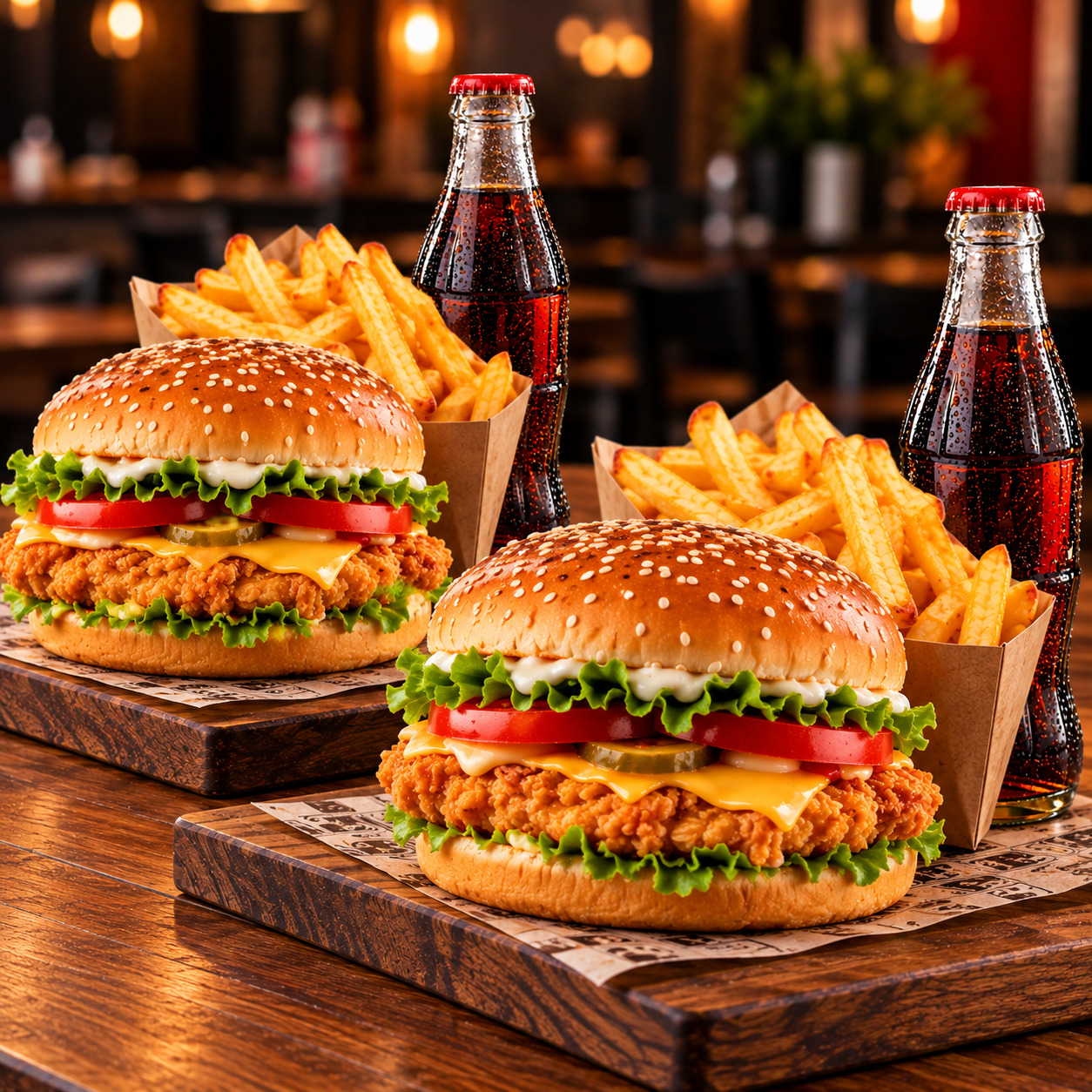 İkili Tavuk Burger Menü