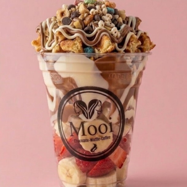 White Milk Cup Waffle